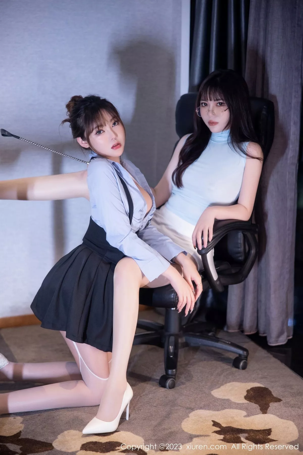 秀人集.com_[XiuRen秀人网]No.6645_模特萌汉药baby＆arude薇薇性感姐妹花超薄肉丝秀美腿诱惑写真82P