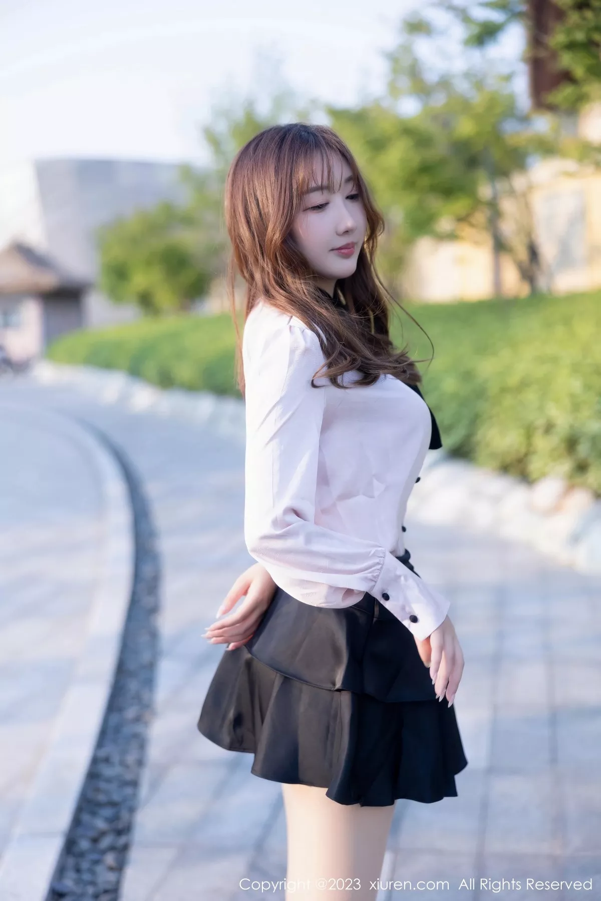 秀人集.com_[XiuRen秀人网]No.6721_模特江真真淡粉色T恤配黑短裙露性感黑色轻透内衣完美诱惑写真80P