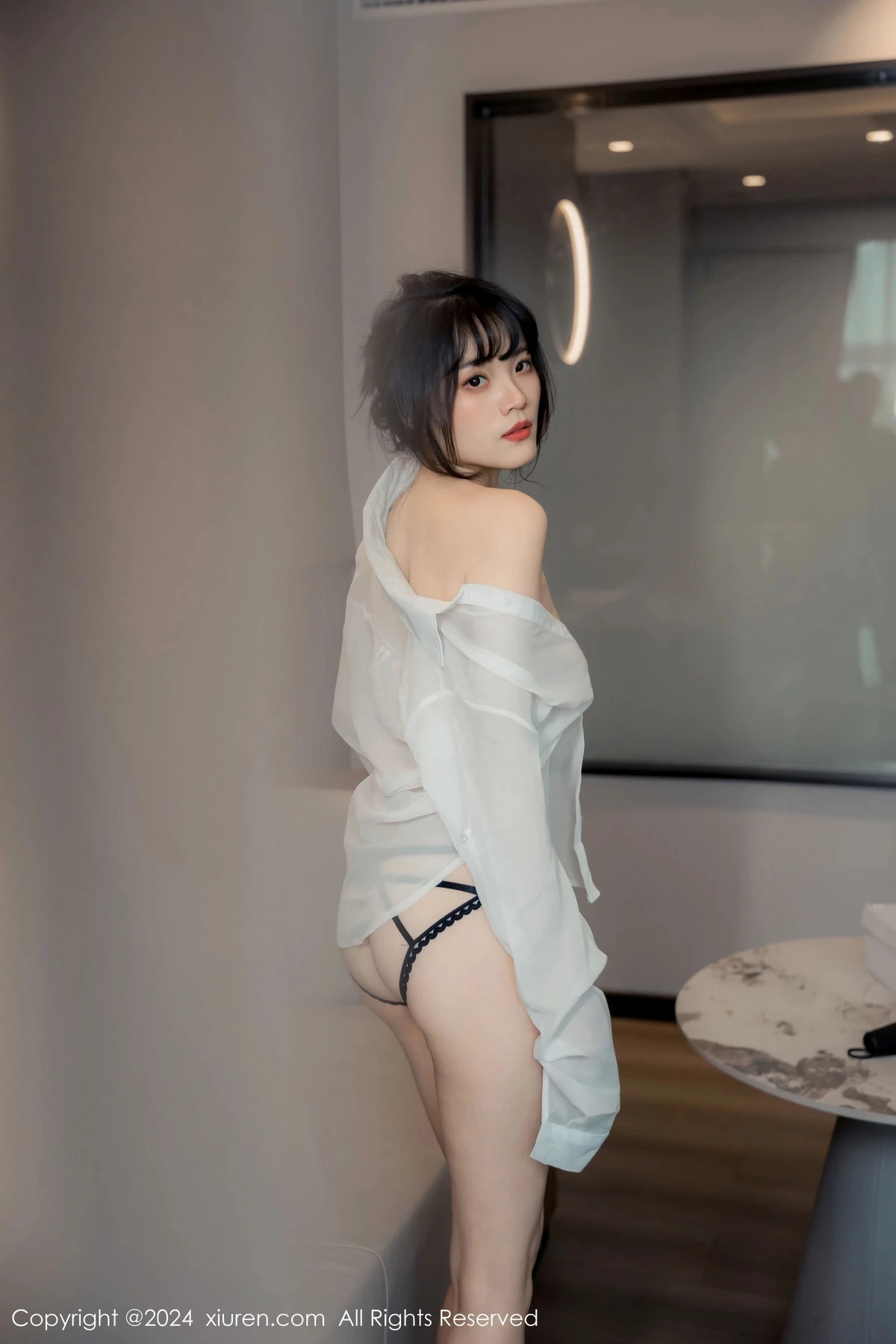秀人集.com_[XiuRen秀人网]No.8320_新人模特唐安诺白色薄纱上衣配超薄黑丝秀曼妙身姿迷人诱惑写真84P