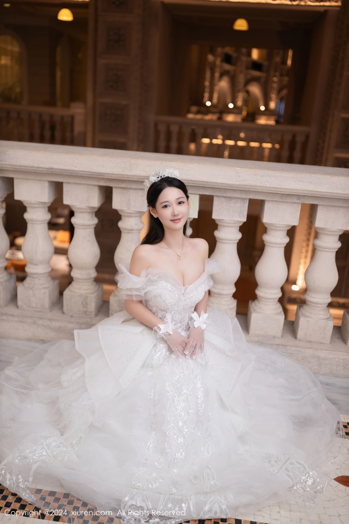 秀人集.com_[XiuRen秀人网]No.9283_模特唐安琪性感白色婚纱露白色内衣配超薄肉丝秀美腿诱惑写真86P