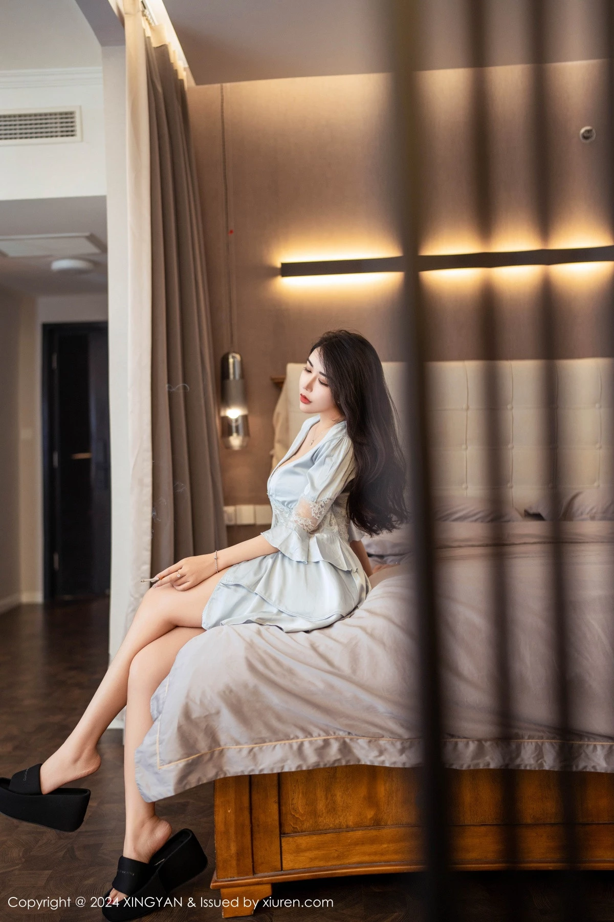秀人集.com_[XINGYAN星颜社]VOL.271_模特李若汐ci性感浅蓝色蕾丝睡衣露蕾丝内衣秀丰腴身姿诱惑写真81P
