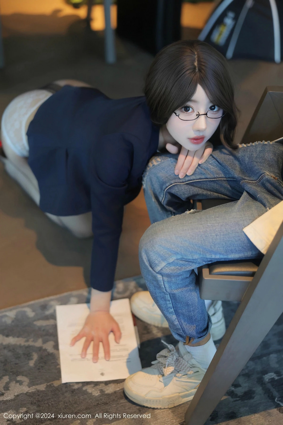 秀人集.com_[XiuRen秀人网]No.9486_模特桃妖夭性感OL服饰露白色内衣配超薄黑丝秀曼妙身姿诱惑写真72P