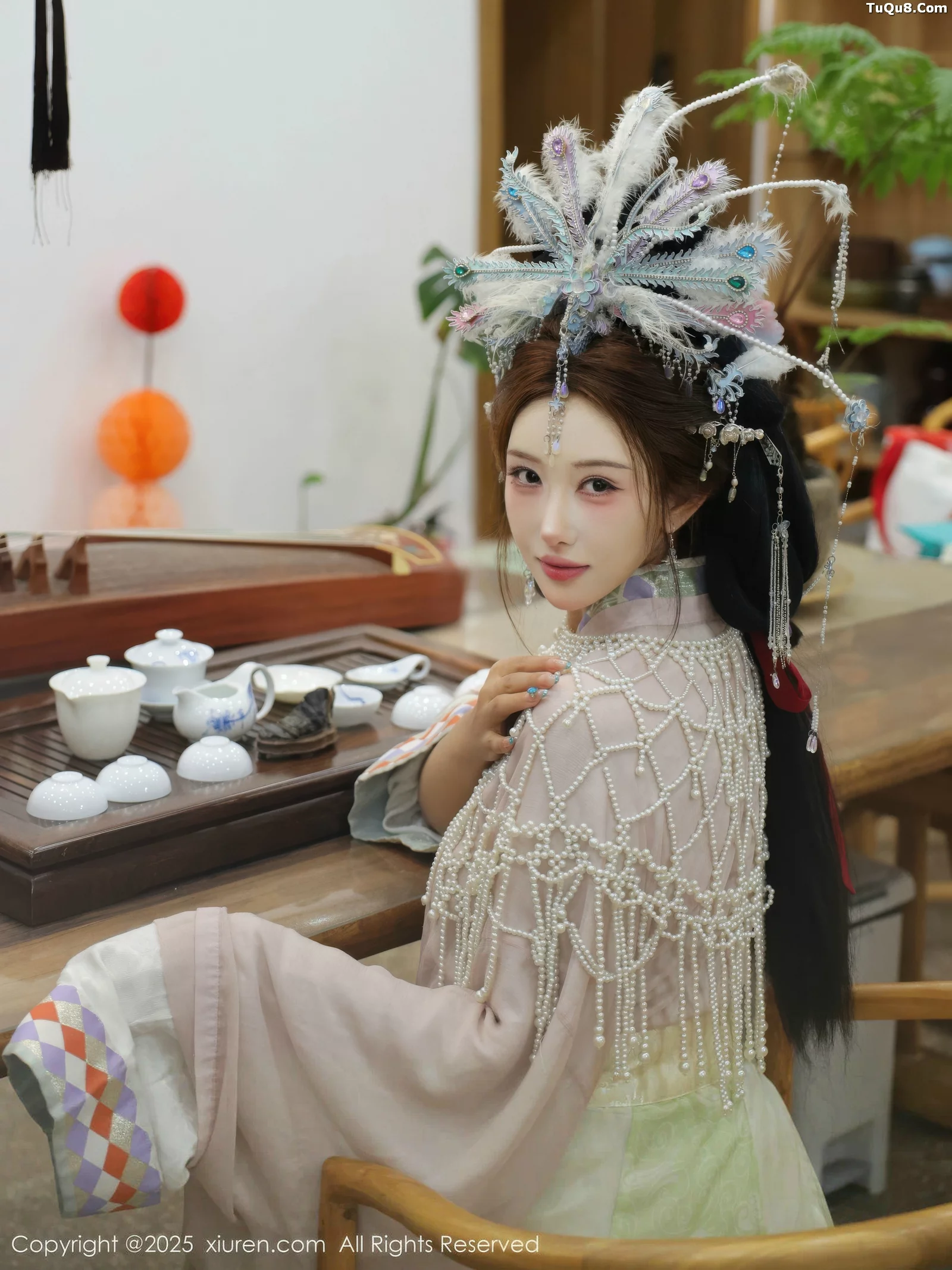 秀人集.com_[XiuRen秀人网]No.10736_模特金允希Yuki性感浅色古装薄纱服饰秀丰腴身材迷人诱惑写真80P