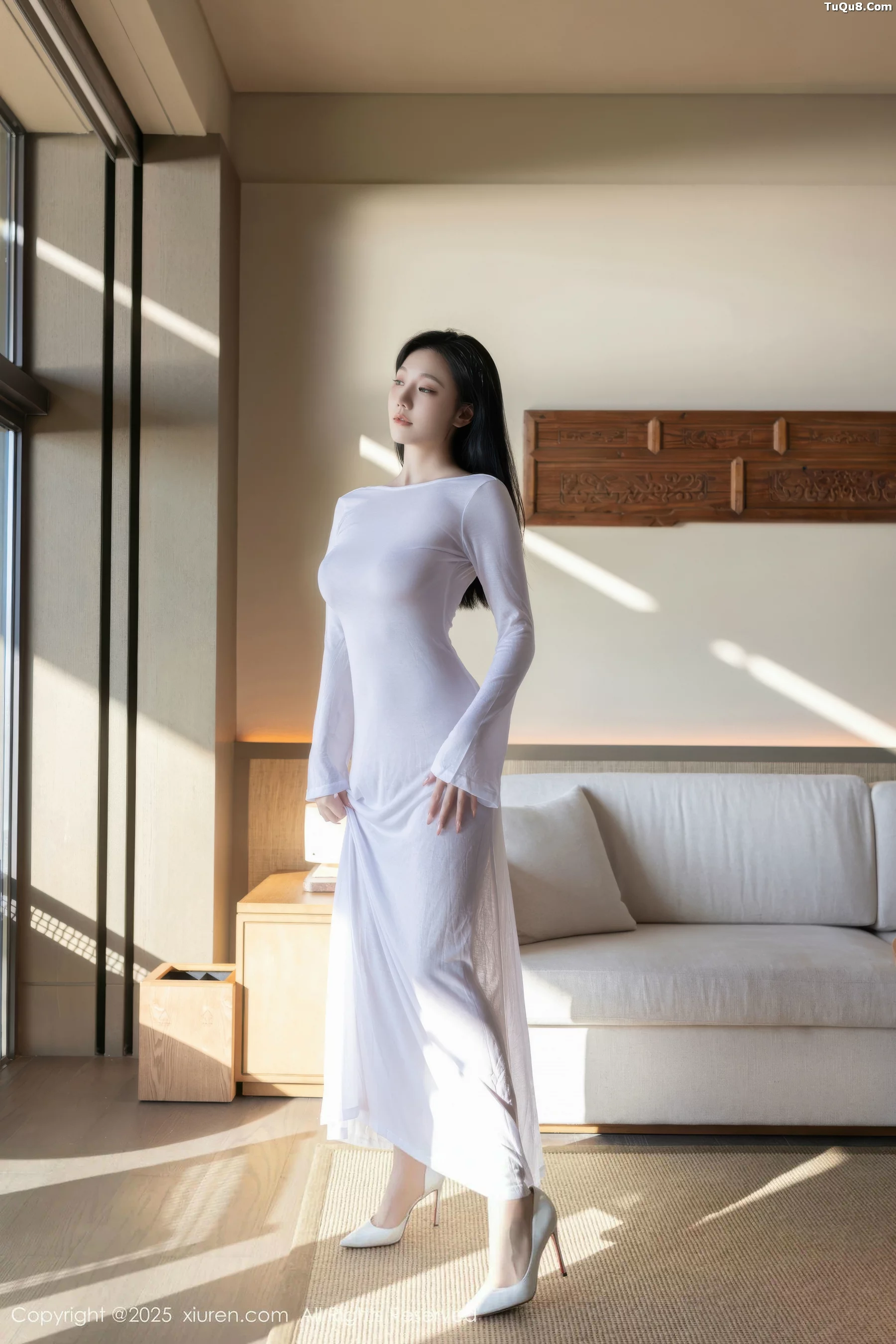 秀人集.com_[XiuRen秀人网]No.10747_模特安然anran性感白色连衣长裙配超薄肉色秀曼妙身姿诱惑写真80P