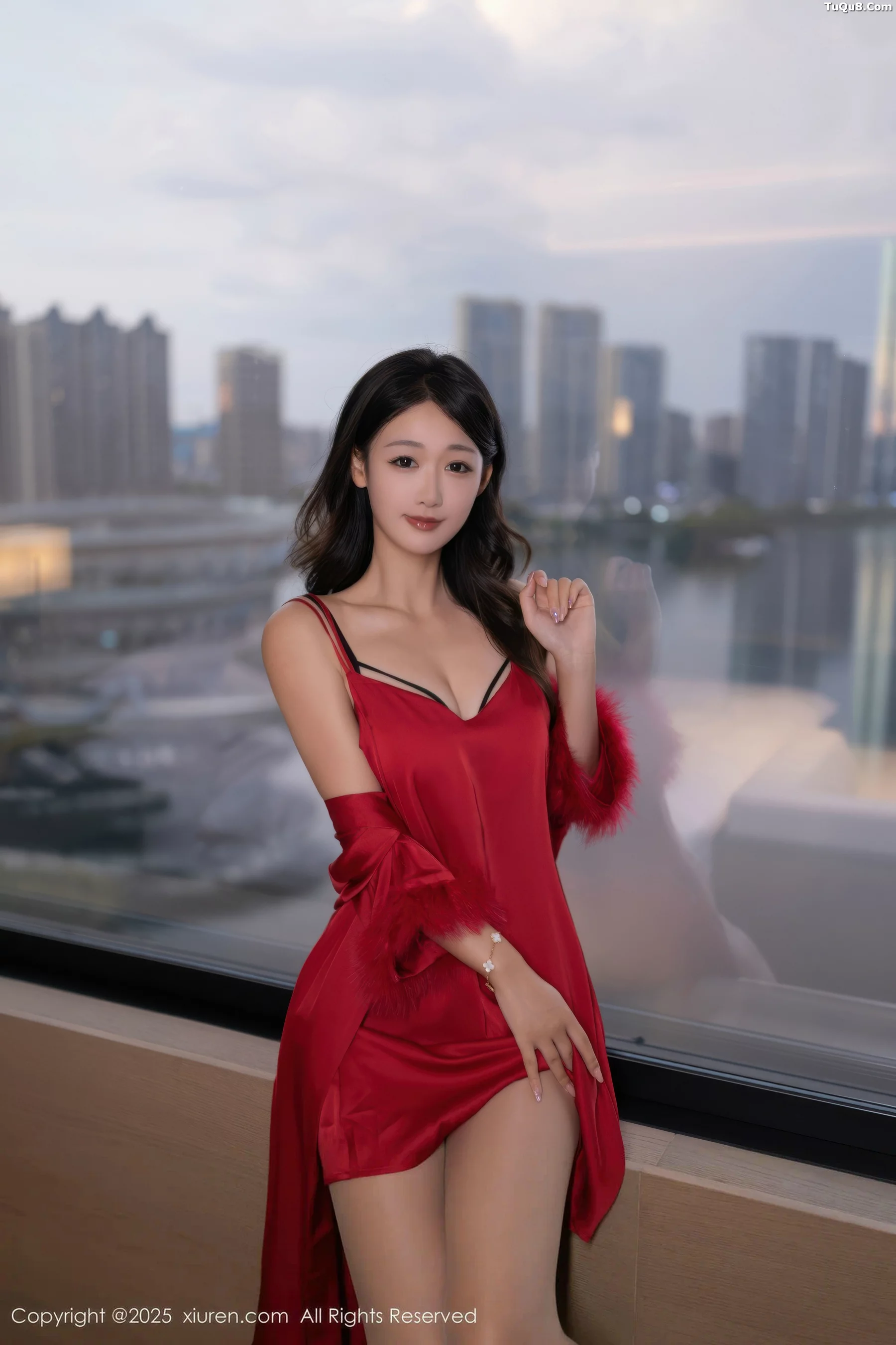 秀人集.com_[XiuRen秀人网]No.10768_模特唐安琪私房性感红色睡衣配超薄肉丝秀曼妙身姿撩人诱惑写真70P