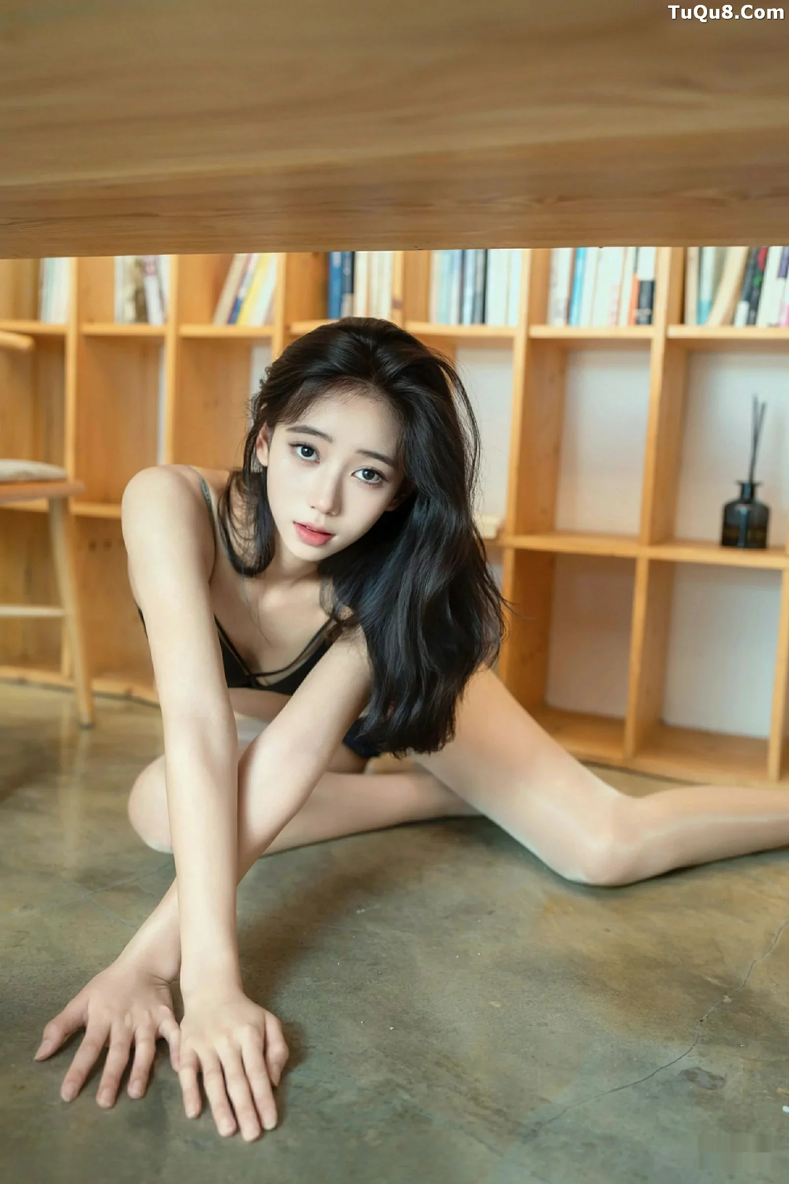 秀人集.com_[XINGYAN星颜社]VOL.390_模特时安安性感深色旗袍露黑色内衣配开档肉丝秀美腿诱惑写真76P