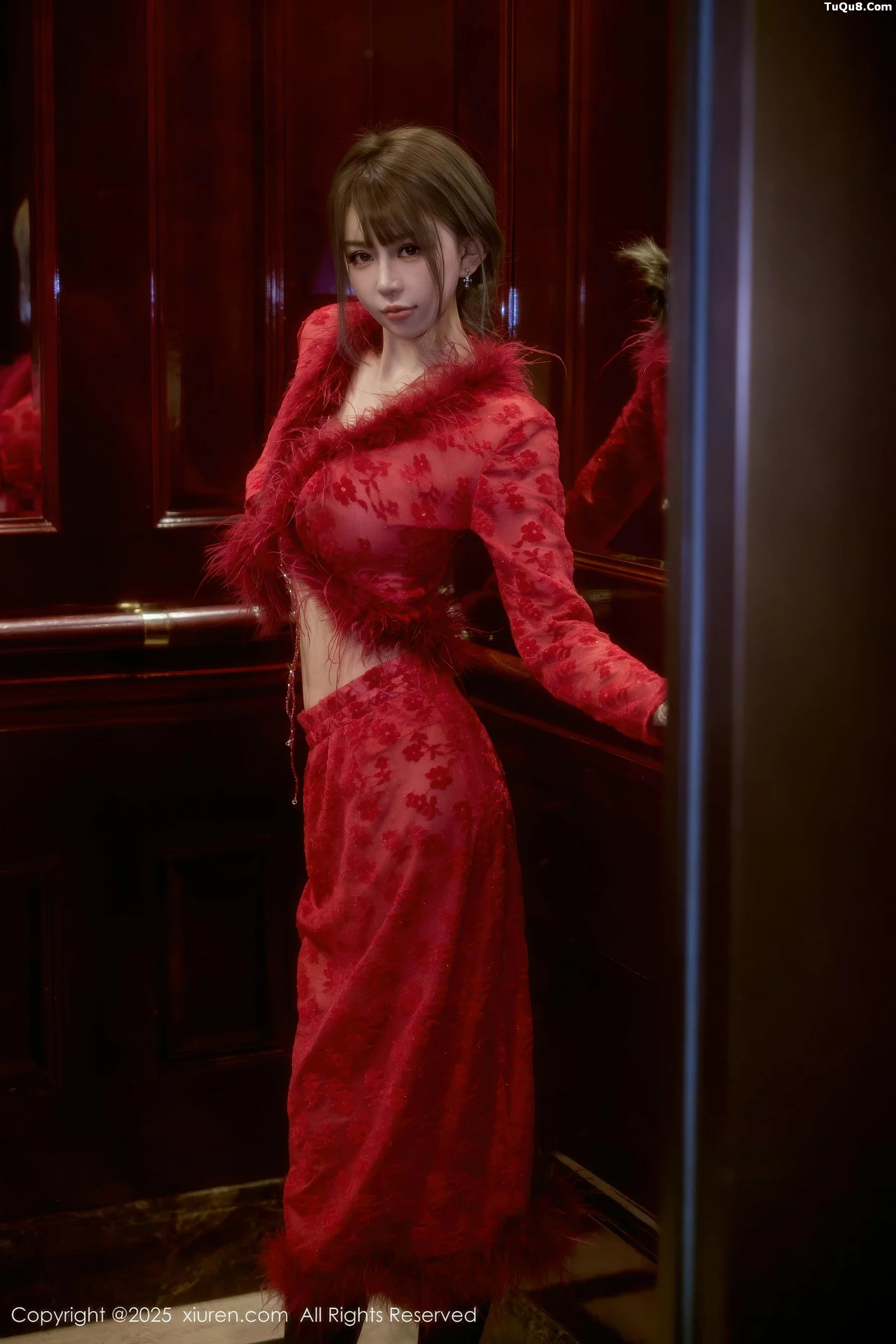 秀人集.com_[XiuRen秀人网]No.10848_模特Zoe柚柚性感红色复古服饰配超薄黑丝秀凹凸身材诱惑写真52P