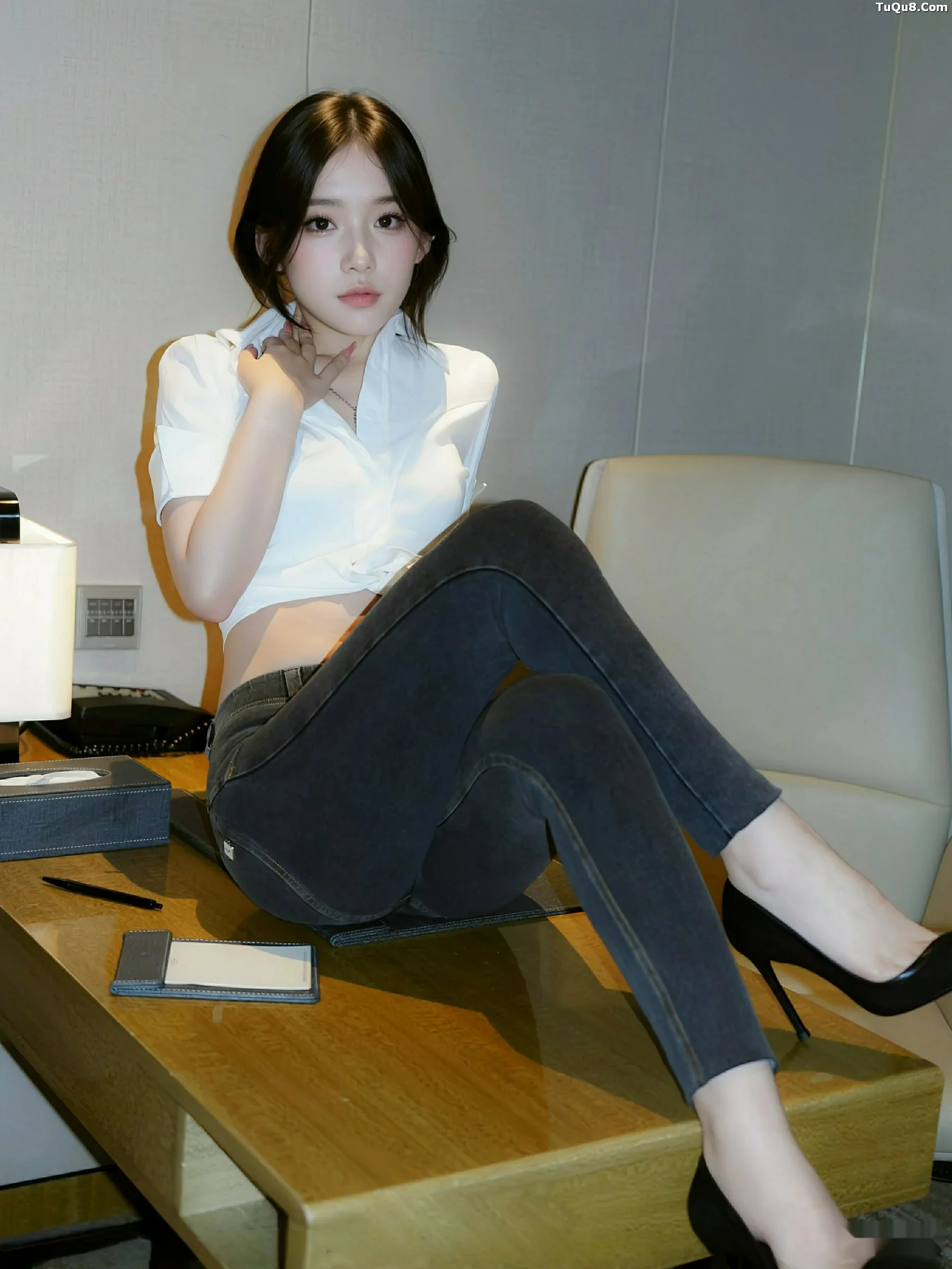 秀人集.com_[XiuRen秀人网]No.10785_模特汁汁性感白T配牛仔长裤露蓝灰色内衣秀曼妙身姿诱惑写真76P